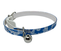 Holographic Cat Collar with Safety - Blue