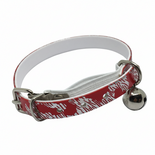 Holographic Cat Collar with Safety - Red