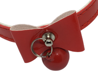Cat Collar with Bow and Bell with Safety - Red