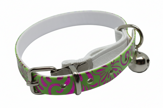 Splash Cat Collar with Safety - Green