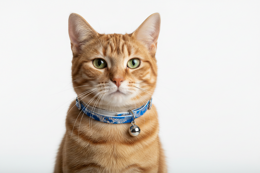 Holographic Cat Collar with Safety - Blue