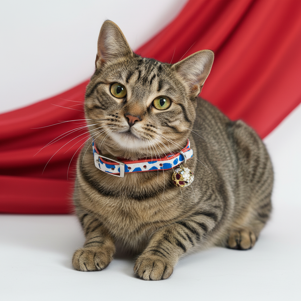 Moo Cat Collar with Safety - Blue