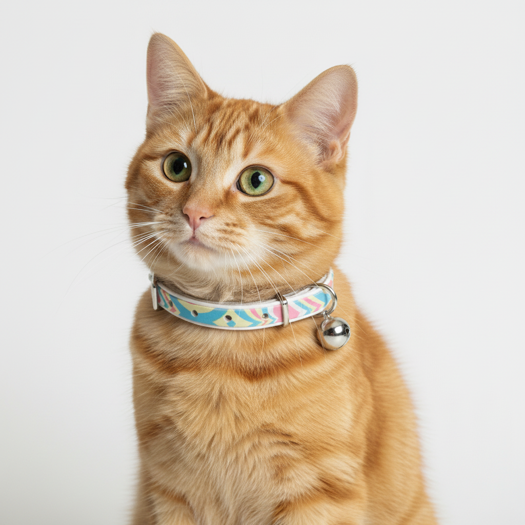 Psychadalic Cat Collar with Safety - Blue & Pink