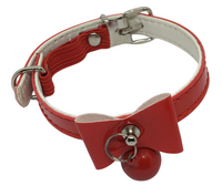 Cat Collar with Bow and Bell with Safety - Red