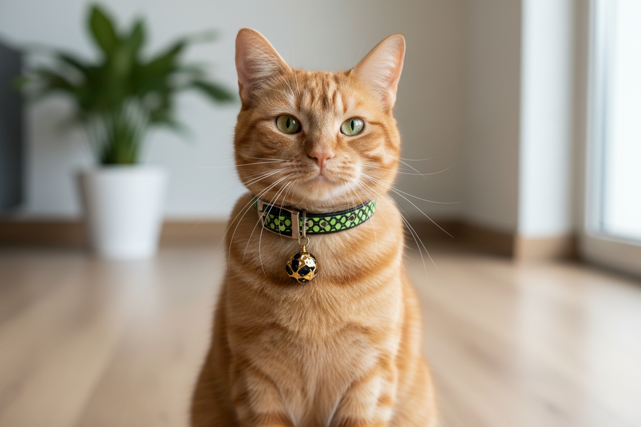 Scaly Cat Collar with Safety - Green