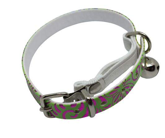 Splash Cat Collar with Safety - Green