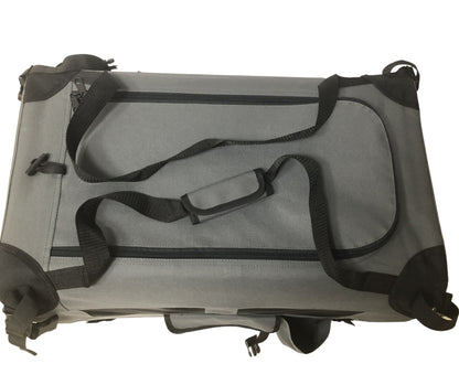 Ruff N Tuff grey canvas dog crate folded flat for compact storage