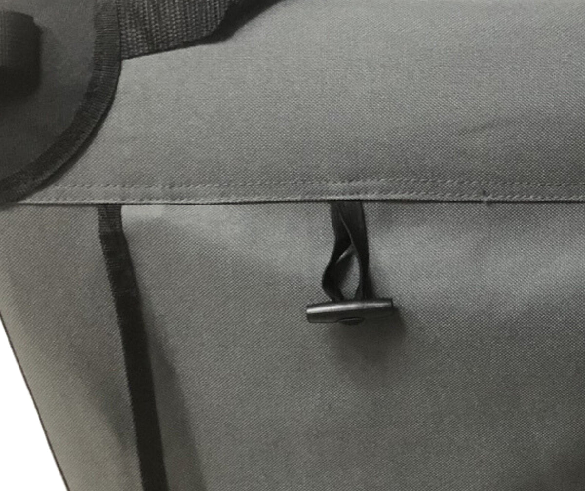 Close-up of the toggle clip fastener on the Ruff N Tuff dog crate frame