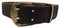 Double Hook Leather and Brass Large Dog Collar
