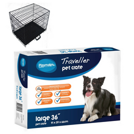 Playmate Traveller Metal Dog Crate Large